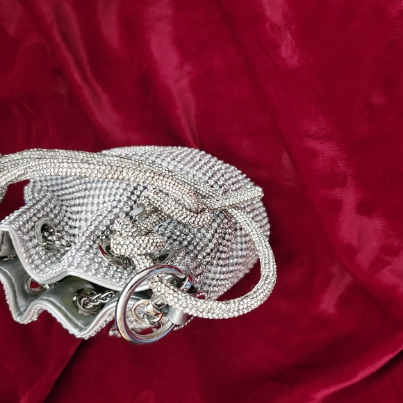 💎Aldo Silver Womens Rhinestone Handbag💎 - Picture 3 of 4